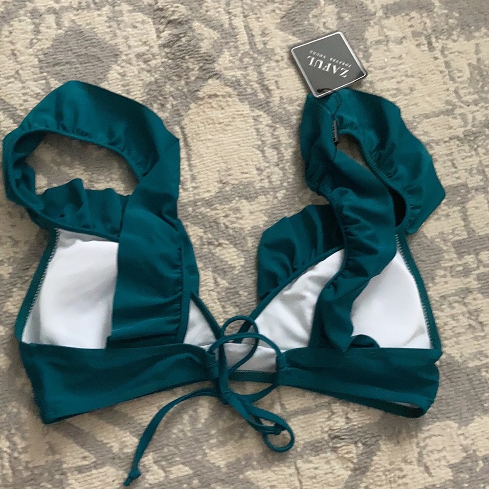 NWT Blue Ruffle Bikini - Picture 9 of 14